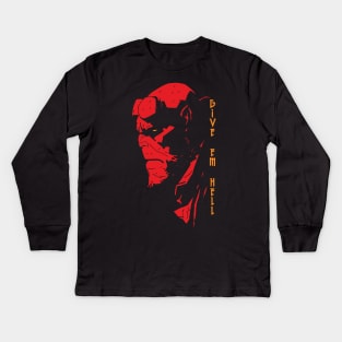 Hellboy - Give em Hell Kids Long Sleeve T-Shirt